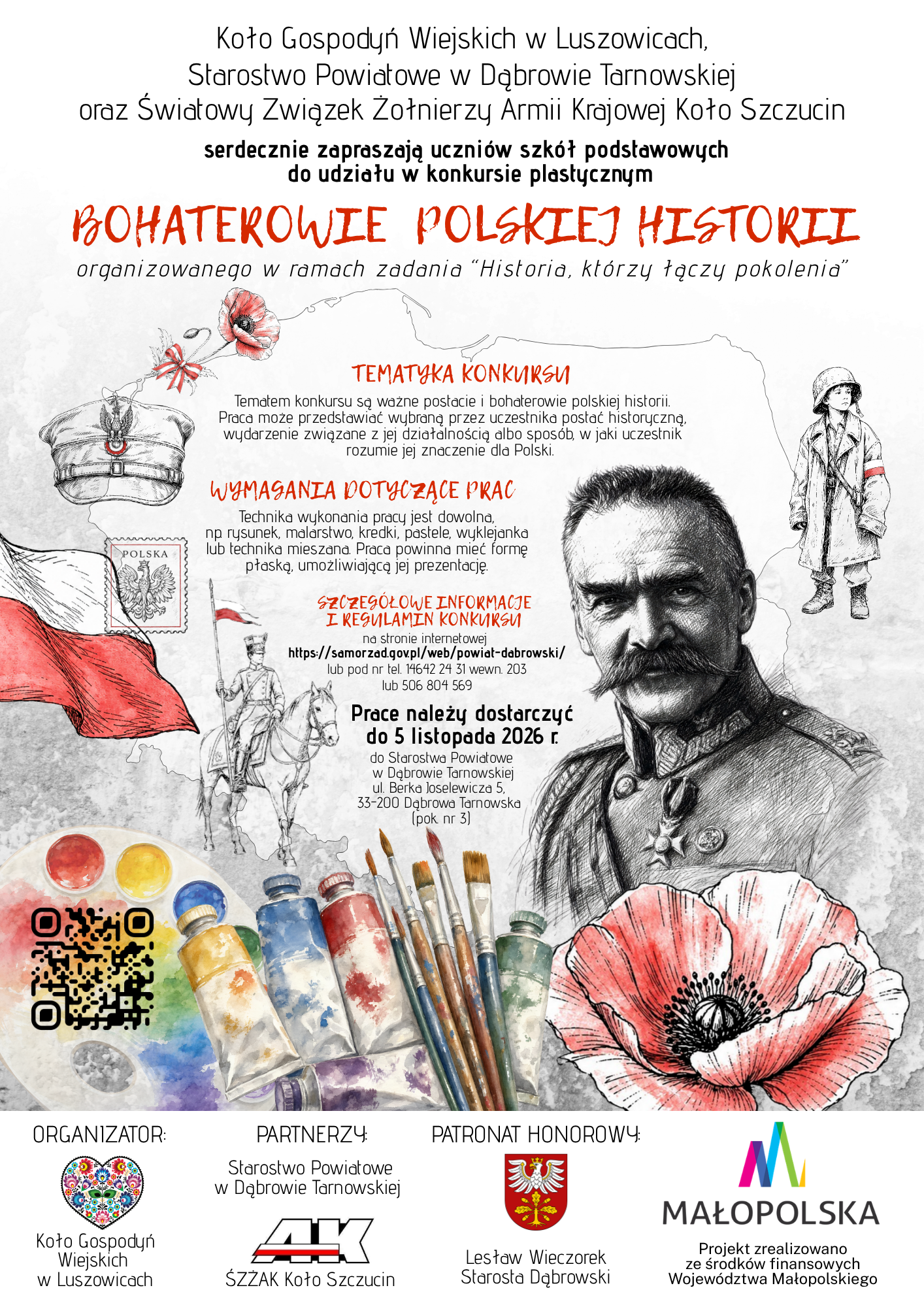Plakat informujący o konkursie