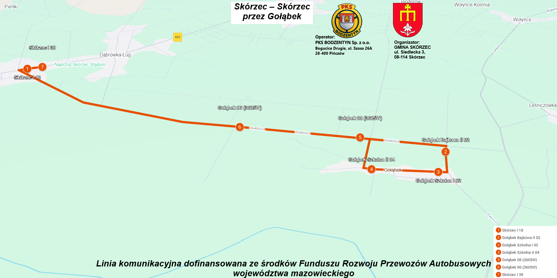 4.linia Skórzec - Skórzec przez Gołąbek