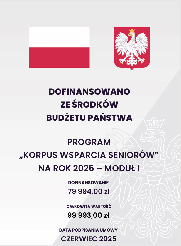 Plakat informacyjny - "Wspieraj Seniora"