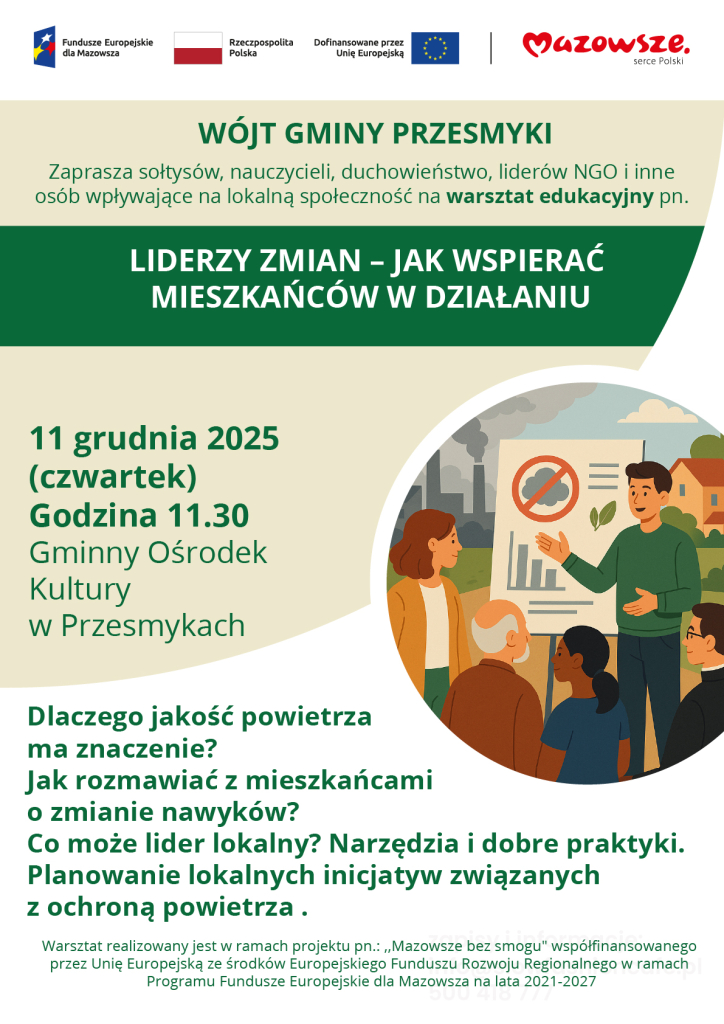 Plakat Mazowsze bez smogu