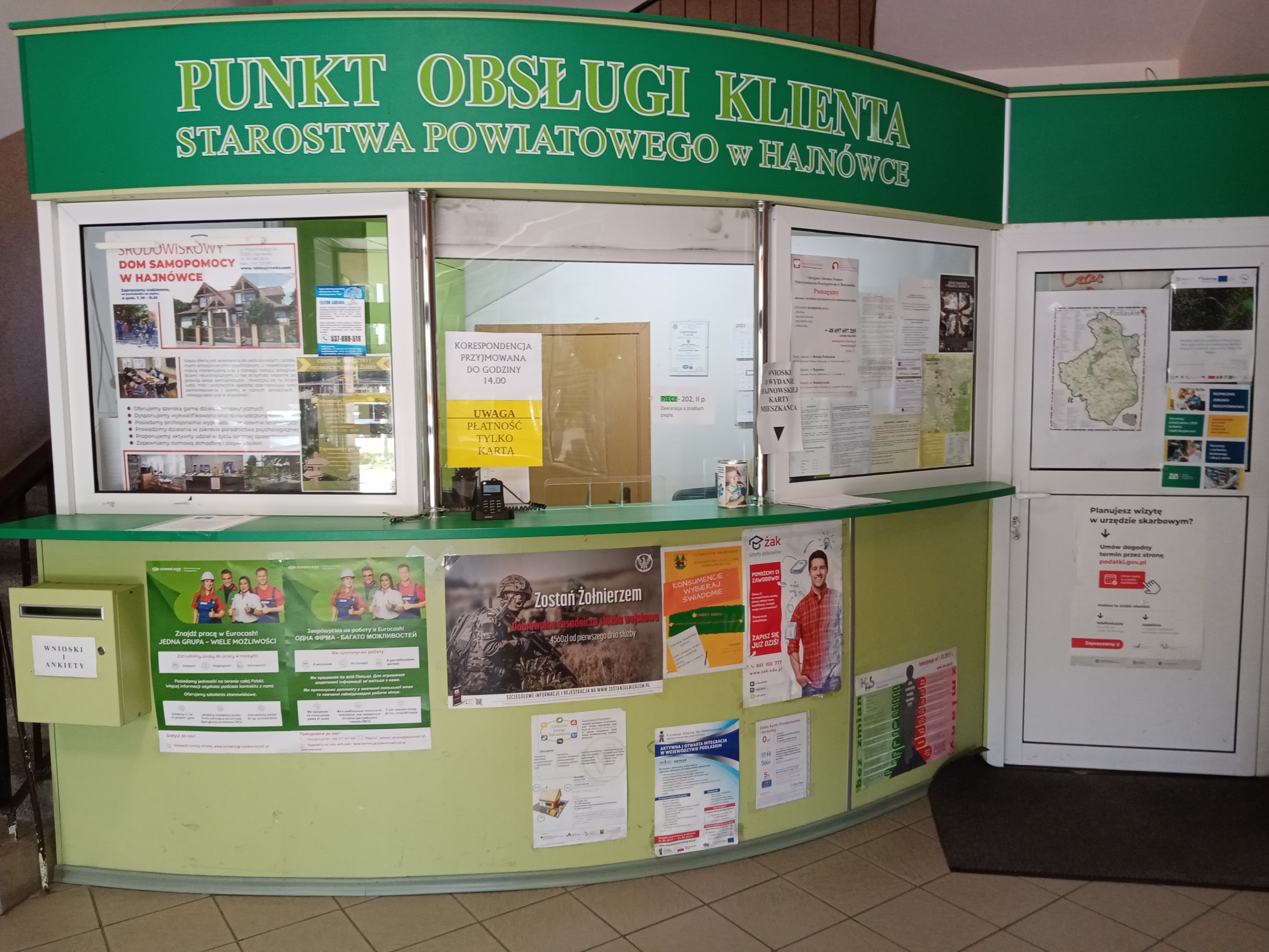 Punkt Obsługi Klienta Starosta Powiatowego w Hajnówce