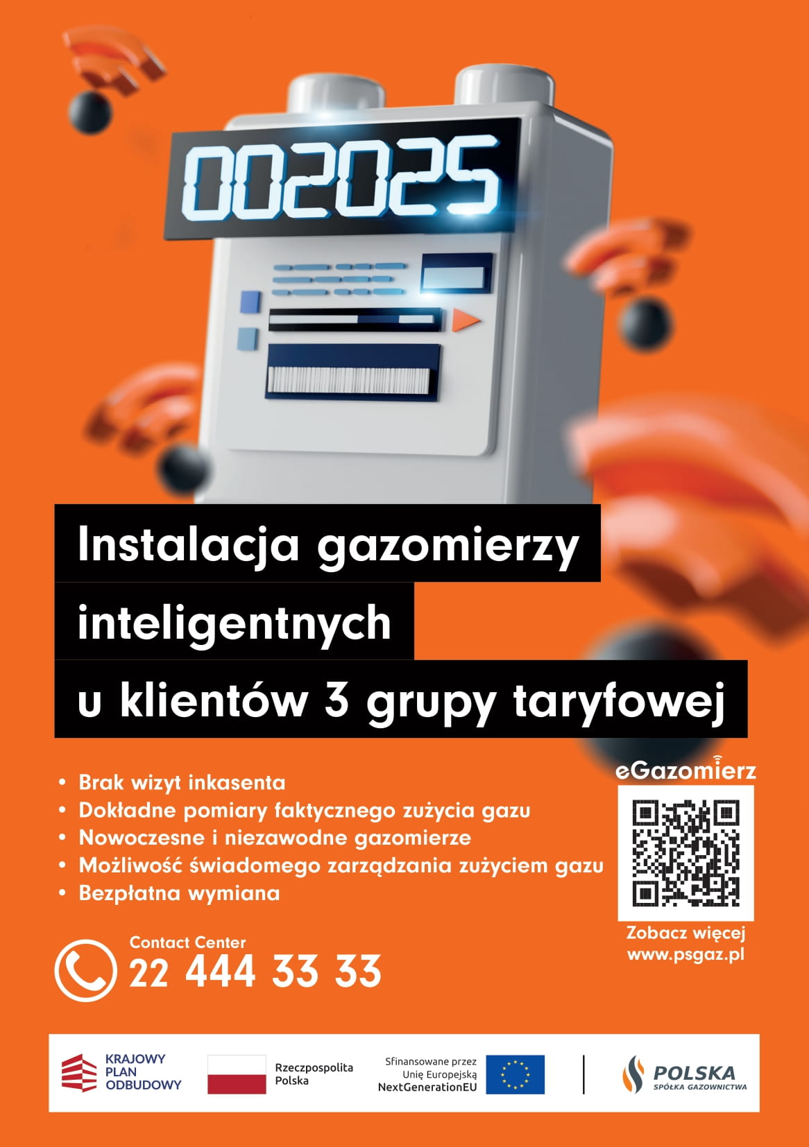 informacja o instalacji egazomierzy
