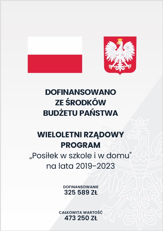 Plakat Posiłek w szkole i w domu