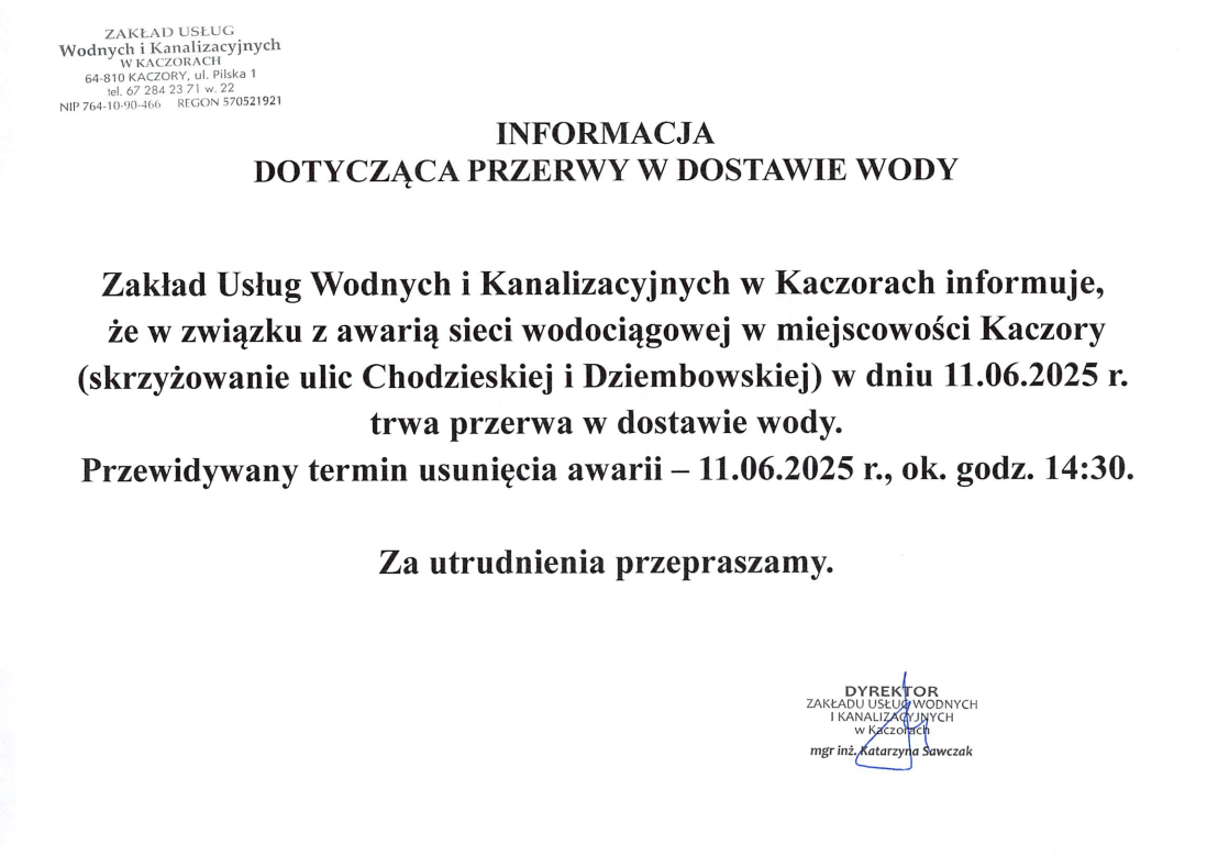 Awaria wody