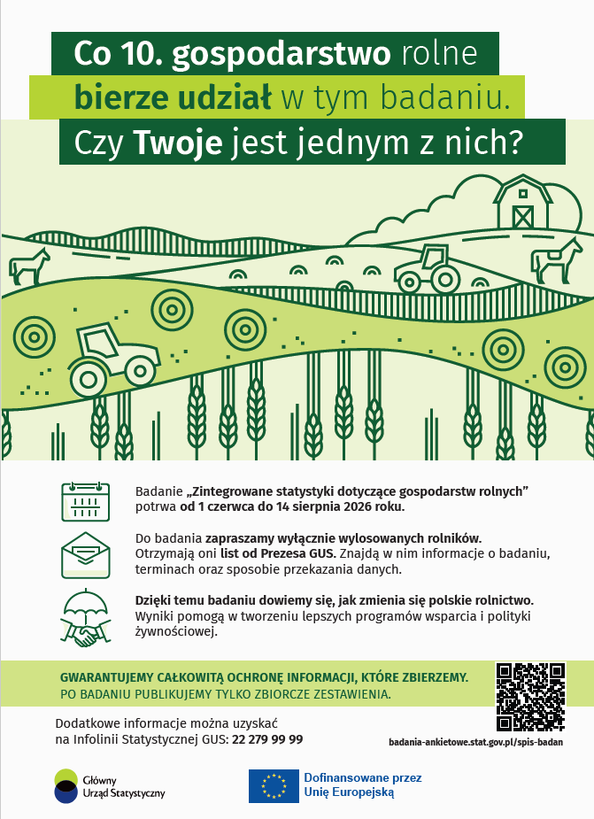  Badanie „Zintegrowane statystyki dotyczące gospodarstw rolnych” 