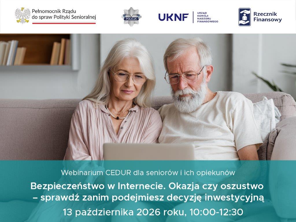 webinarium CEDUR dla seniorów i ich opiekunów