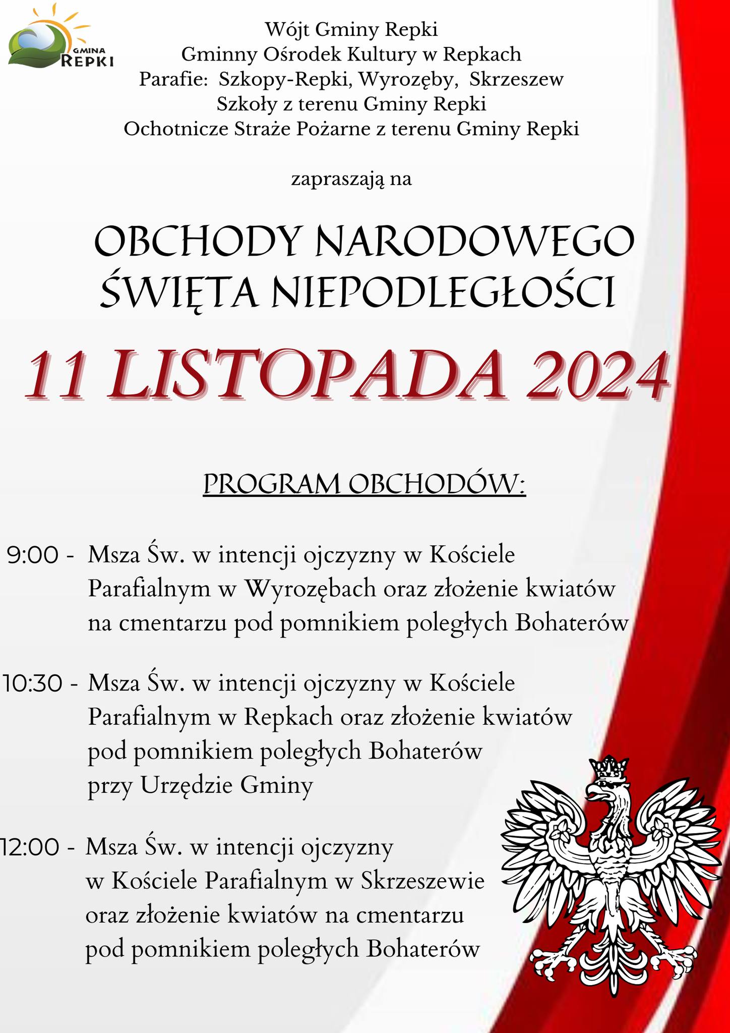 Obchody Narodowego Święta Niepodległości w Gminie Repki 