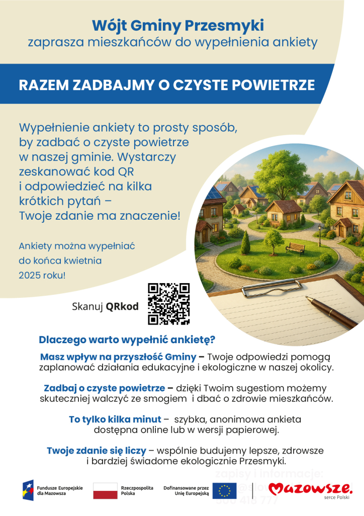 Plakat Mazowsze bez smogu