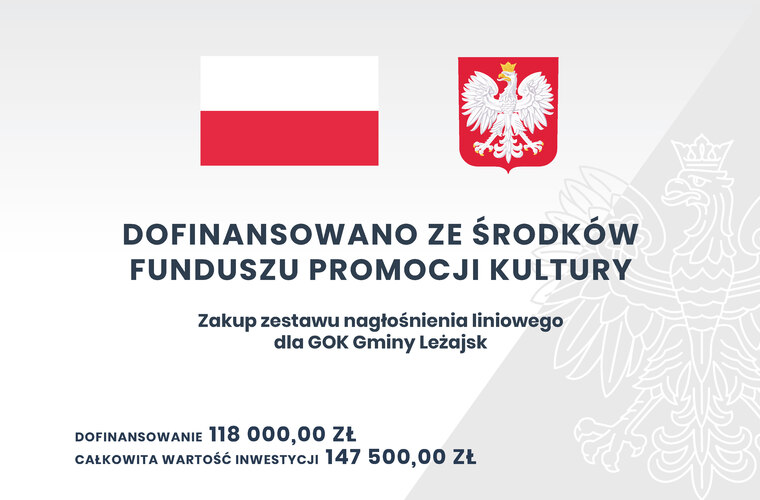 Dofinansowano ze środków Funduszu Promocji Kultury