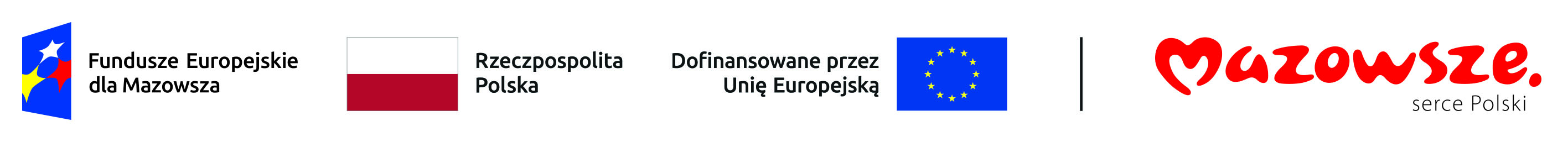 logo funduszy europejskich i Mazowsze serce Polski, flaga RP i UE