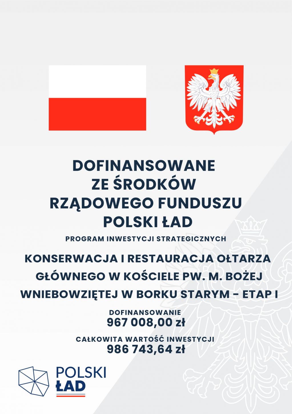 Iformacja o dokonanej inwestycji w Borku Starym
