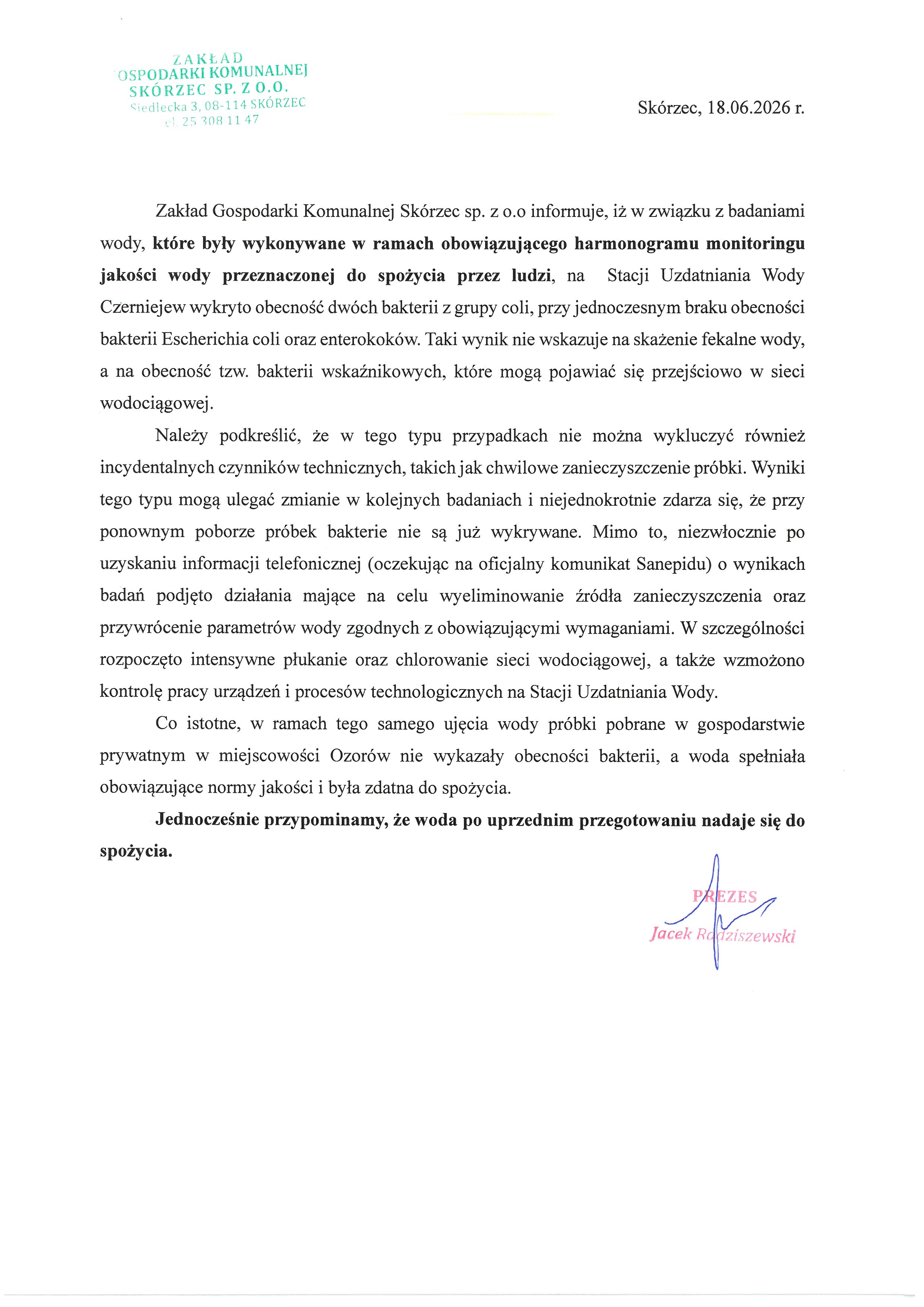 Zakład Gospodarki Komunalnej Skórzec sp. z o.o