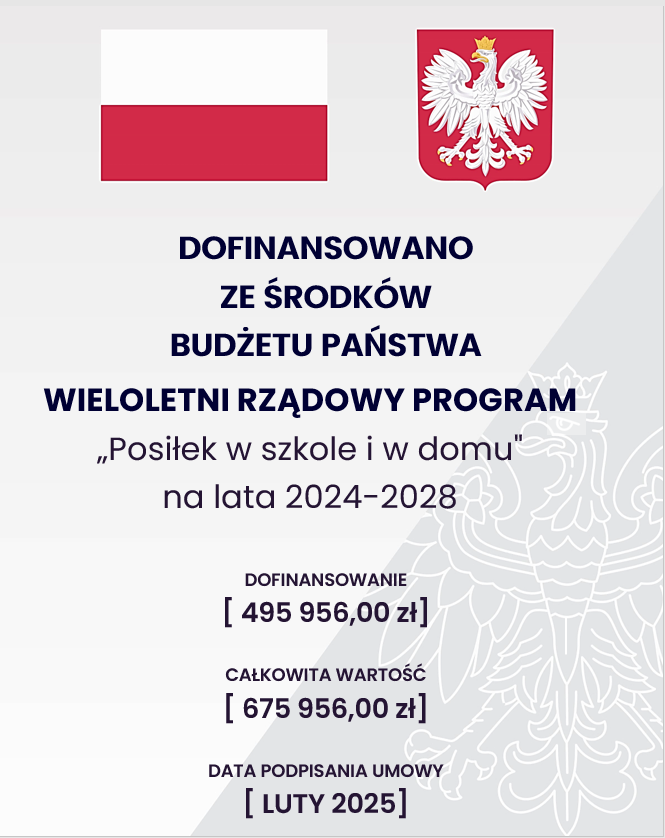 Plakat Posiłek w szkole i w domu
