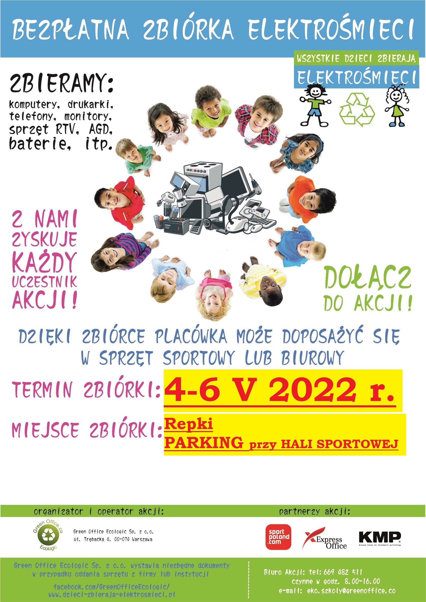 Bezpłatna zbiórka elektrośmieci 4-6 maja 2022r.