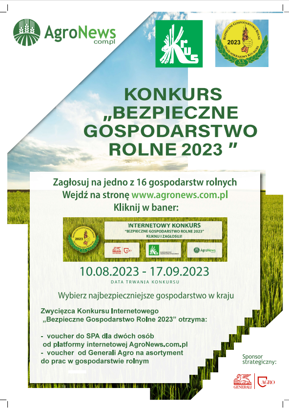 Konkurs "Bezpieczne gospodarstwo rolne 2023"