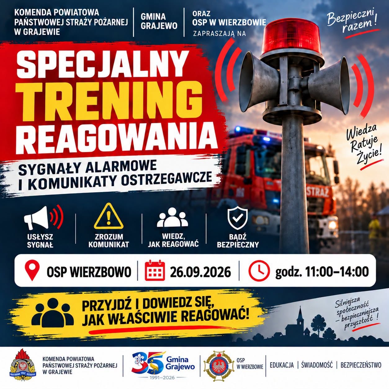 Plakat Specjalny Trening Alarmowania