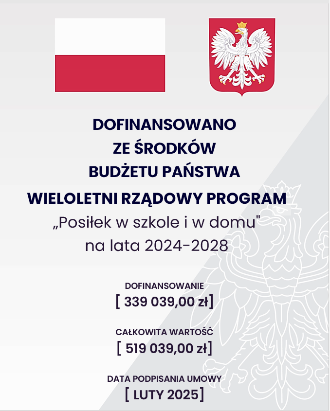 Plakat" Posiłek w szkole i w domu " 2025