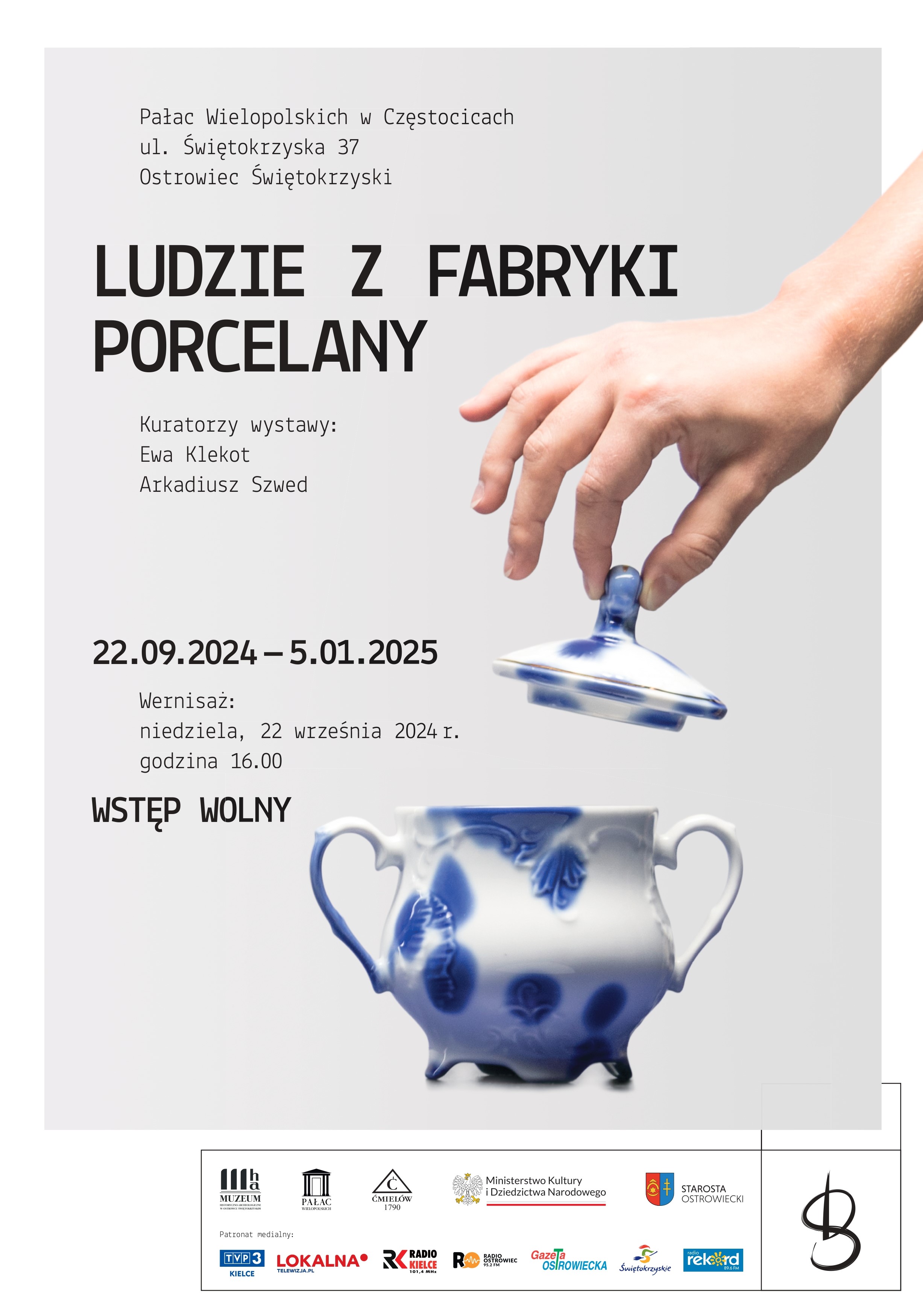 plakat wystawy Ludzie z fabryki porcelany