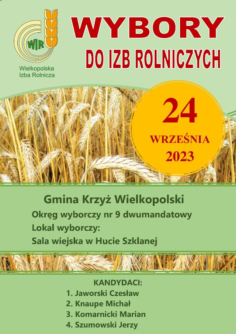 Wybory do izb rolniczych 24 września 2023