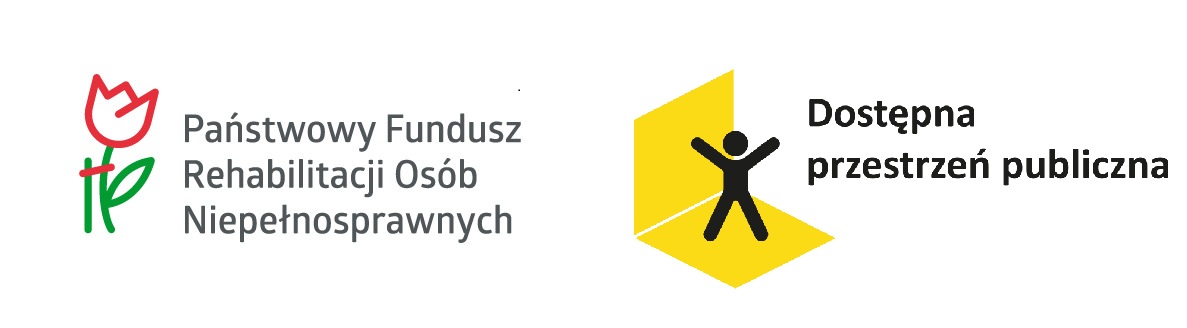 Logo Państwowego Funduszu Rehabilitacji Osób Niepełnosprawnych oraz Dostępna Przestrzeń Publiczna