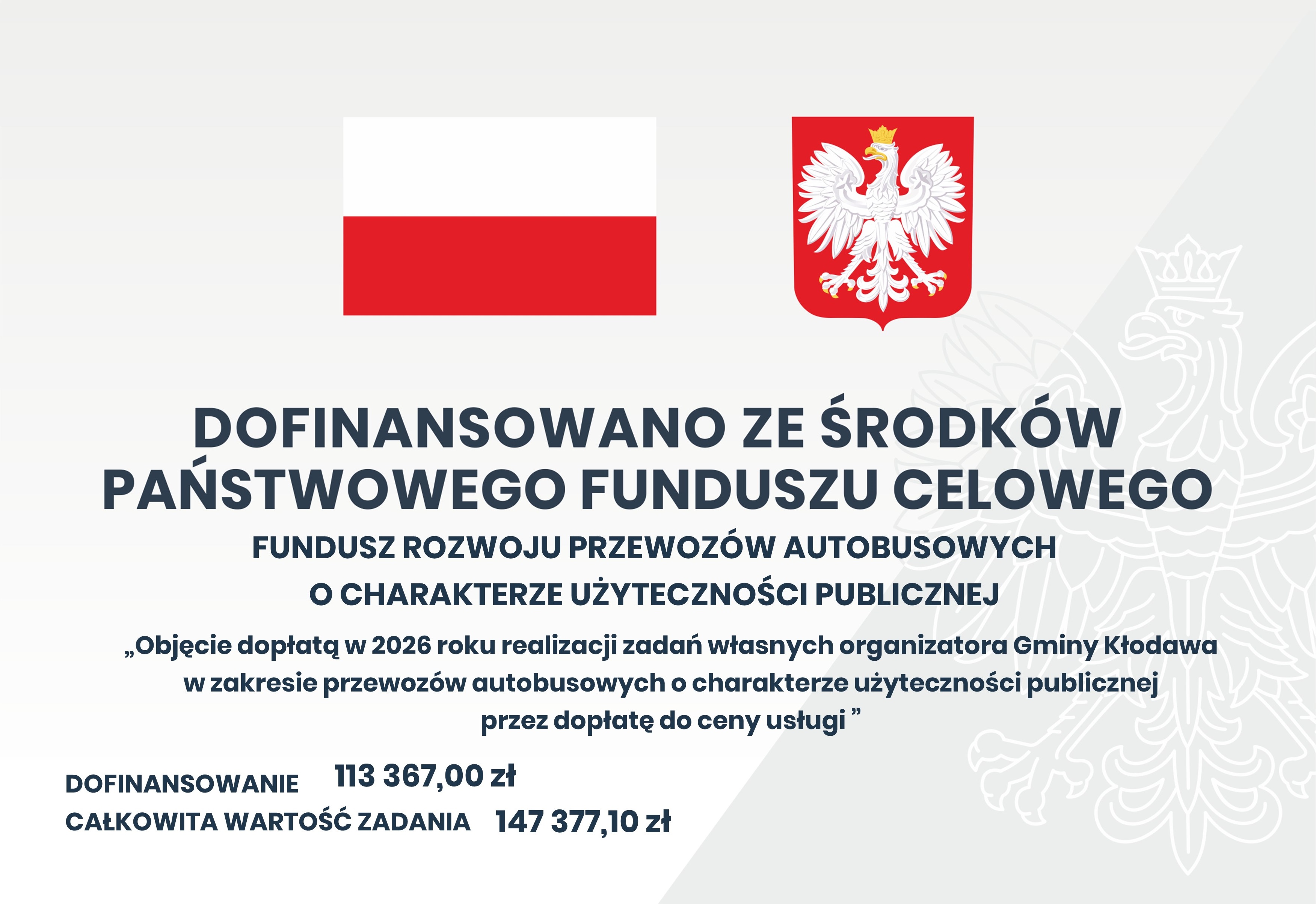 Dofinansowanie z Funduszu rozwoju przewozów autobusowych o charakterze użyteczności publicznej na 2026 rok
