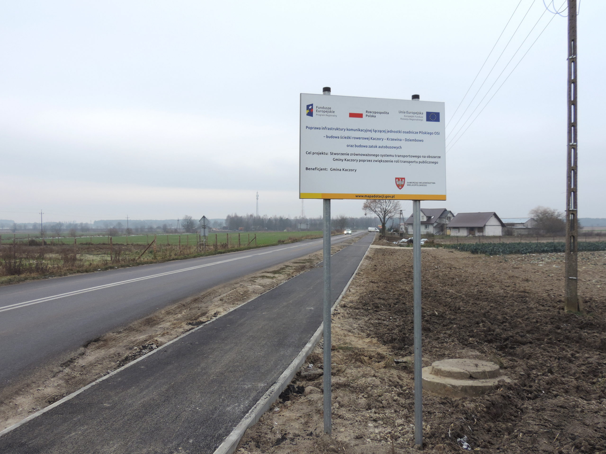 Nowa ścieżka rowerowa Kaczory Dziembowo-Krzewina