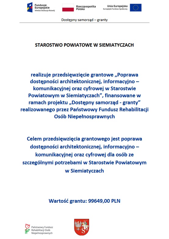 Plakat - dostępny samorząd
