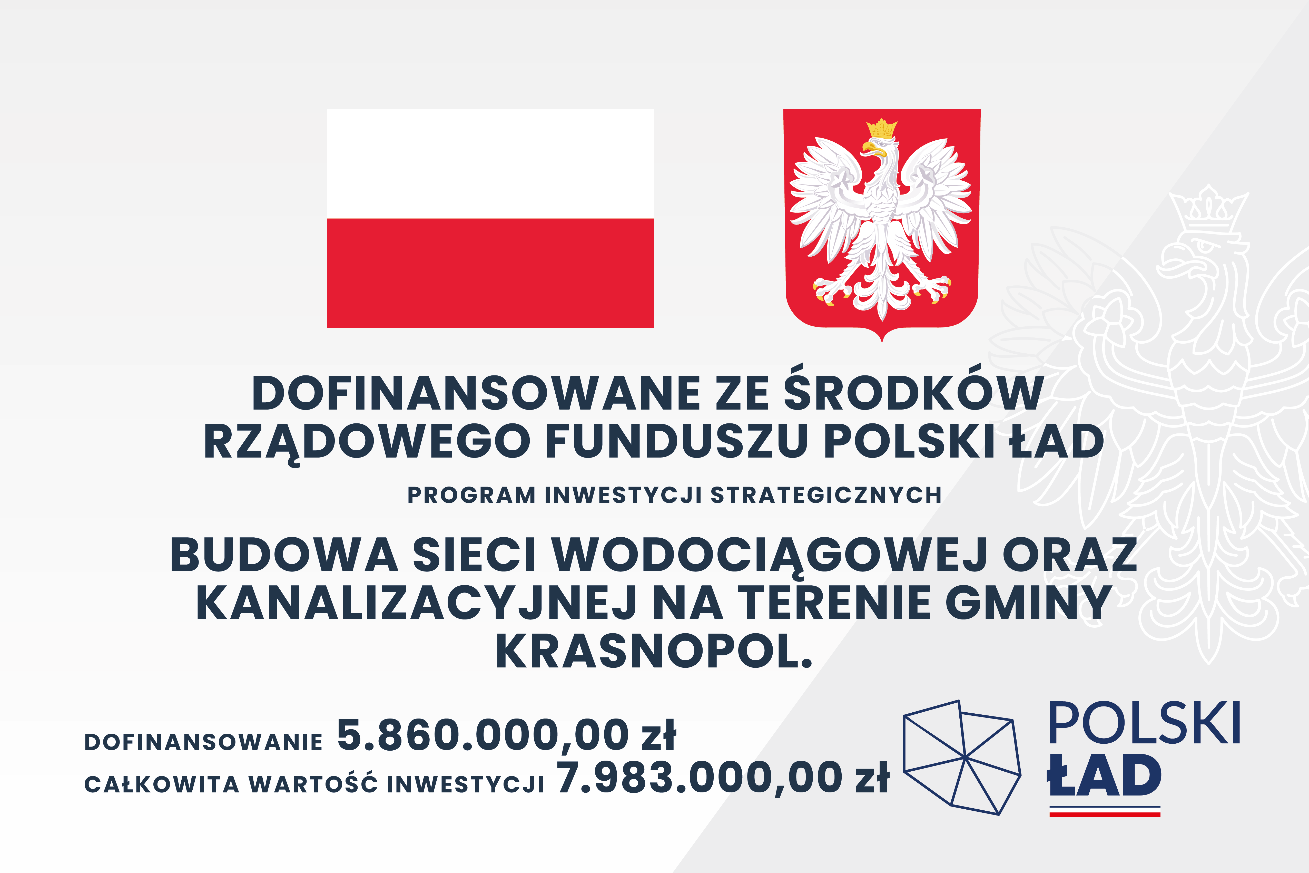Budowa sieci wodociągowej oraz kanalizacyjnej na terenie Gminy Krasnopol