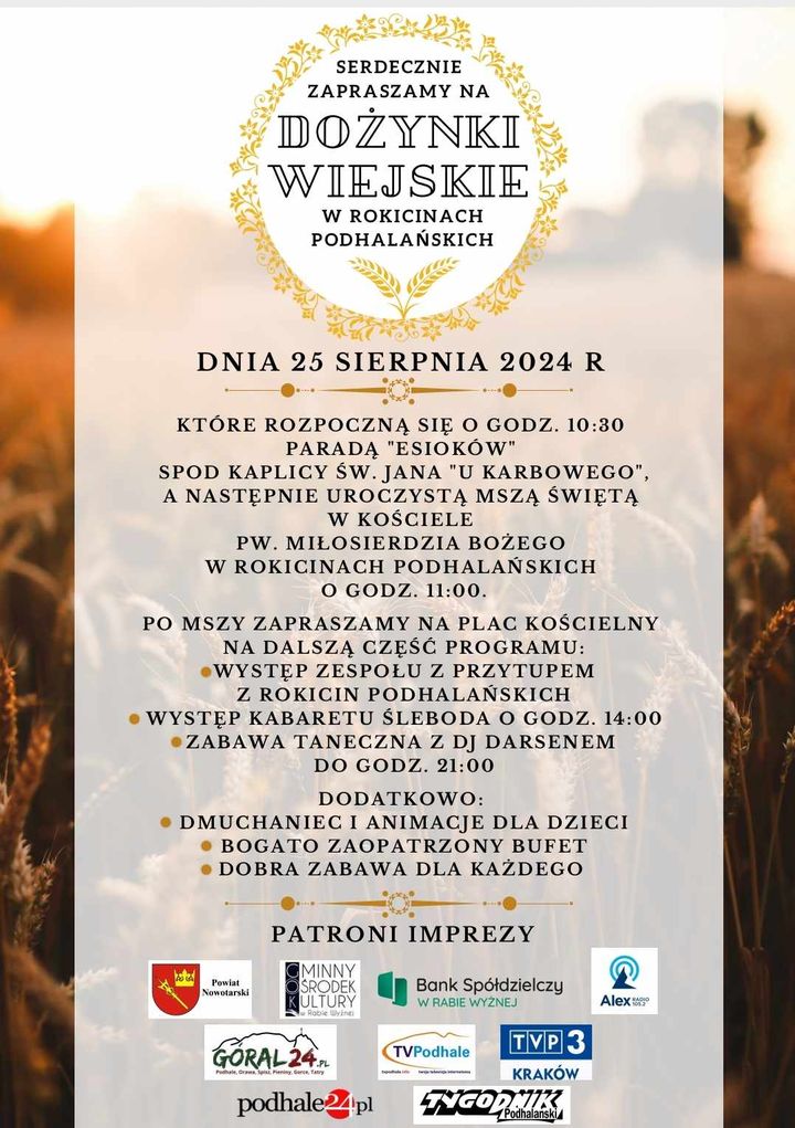 Dożynki Wiejskie w Rokicinach Podhalańskich