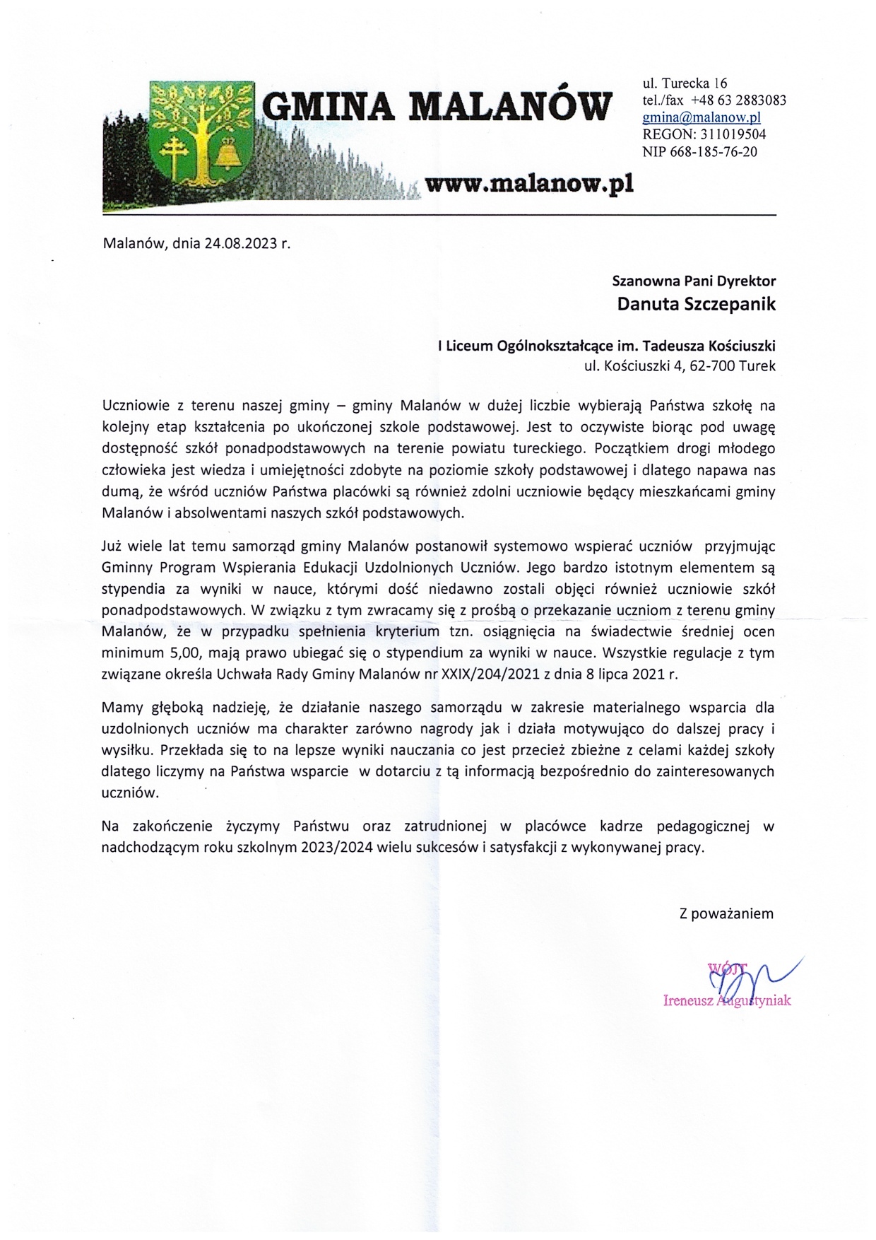 Stypendia Malanów