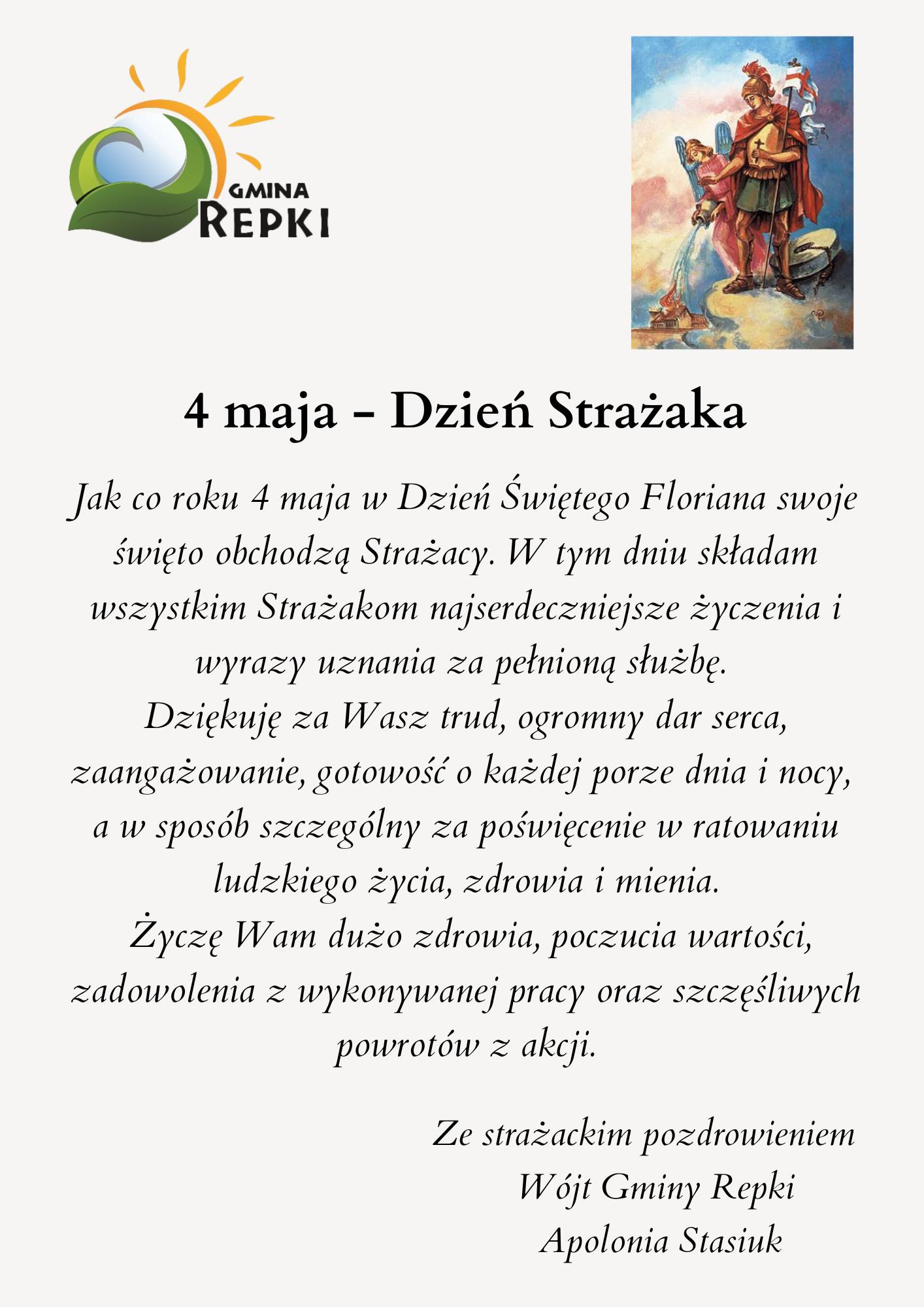 4 maja – Dzień Strażaka
