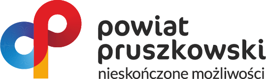 Logo - kolor - Powiat Pruszkowski nieskończone możliwości poziom + kontrast