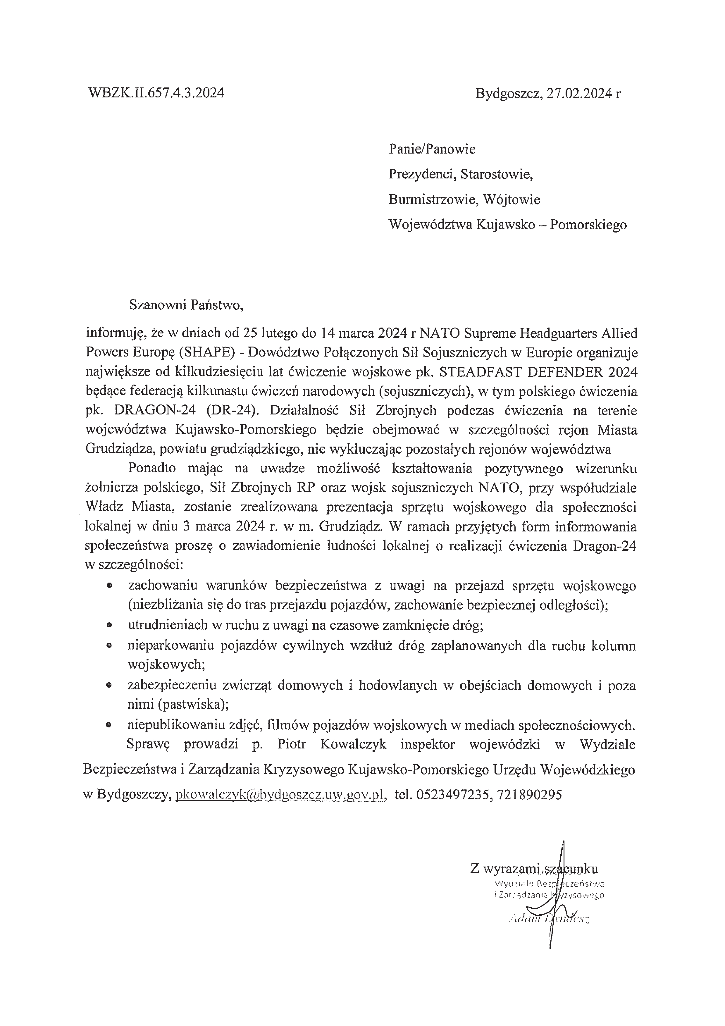 ćwiczenia wojskowe