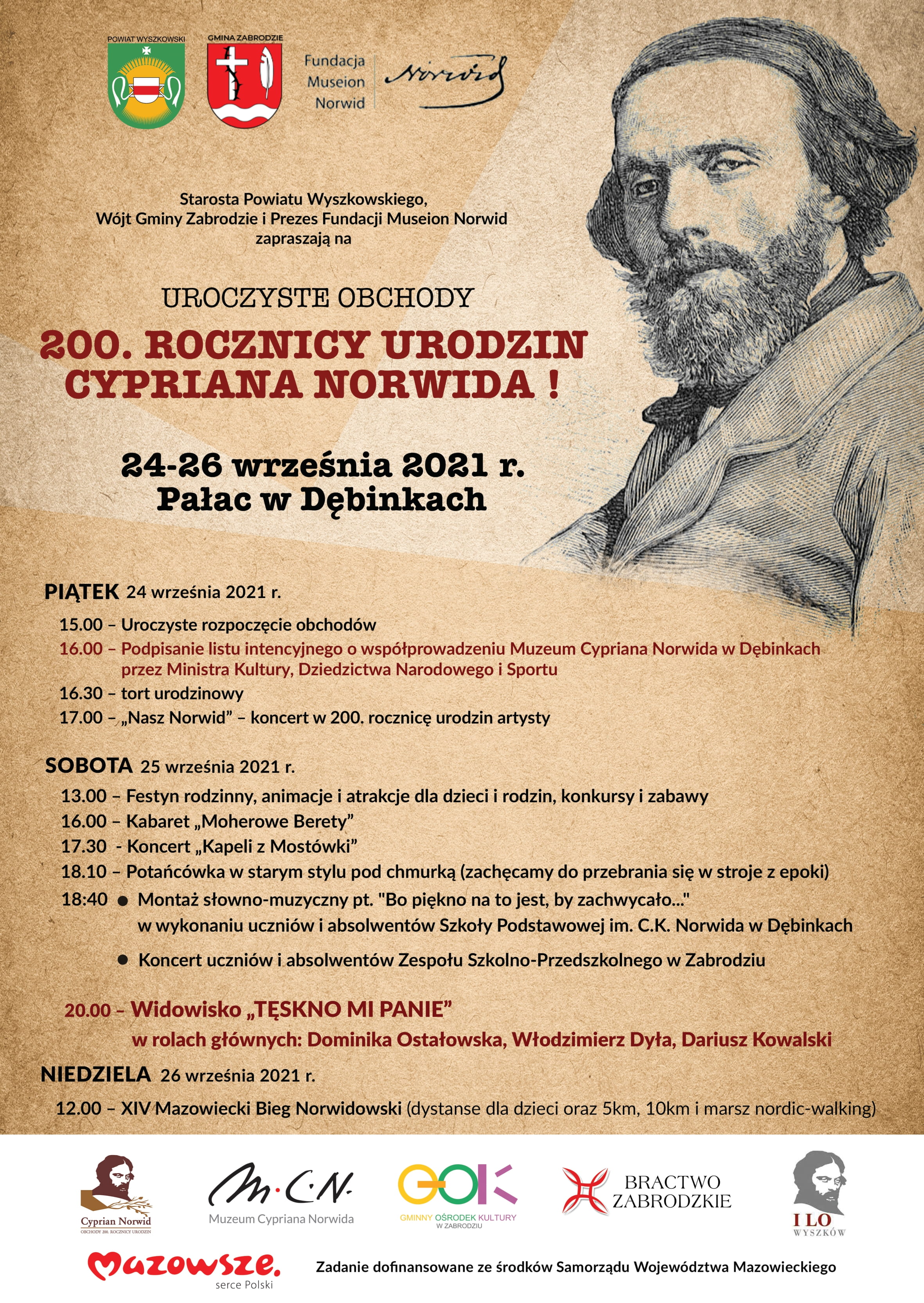 Uroczyste obchody 200. rocznicy urodzin Cypriana Norwida!