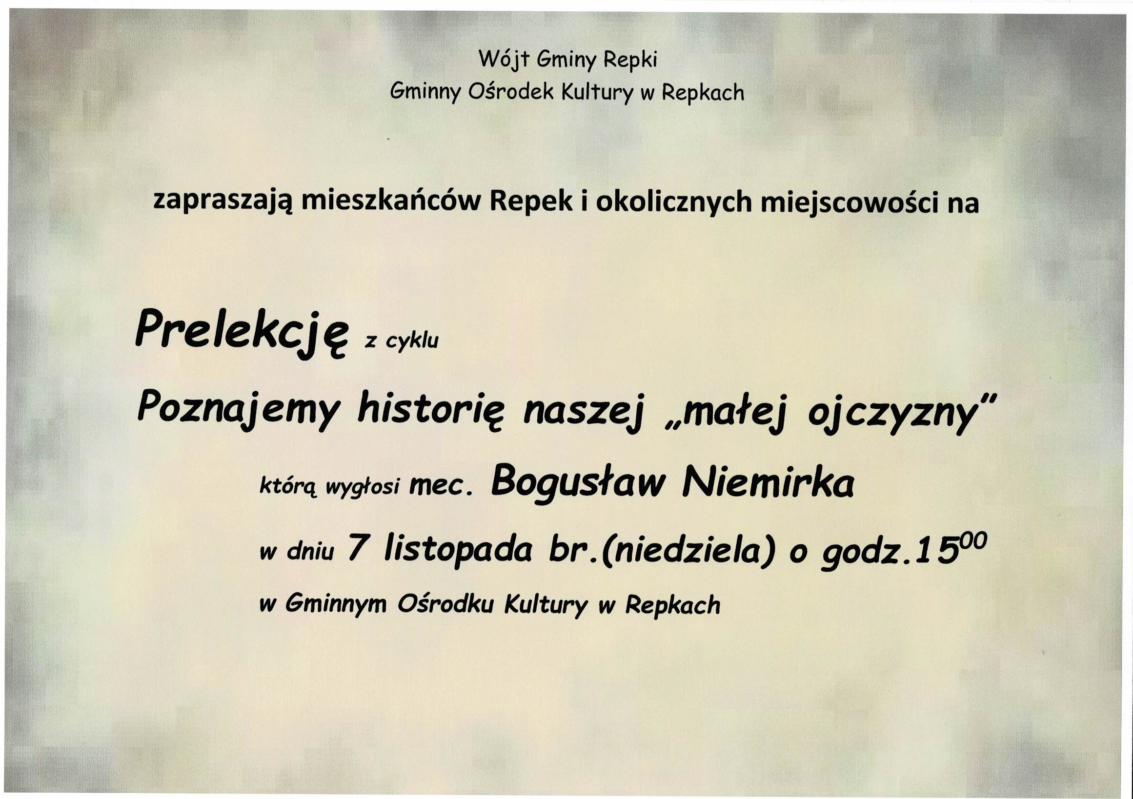 Zaproszenie na prelekcję