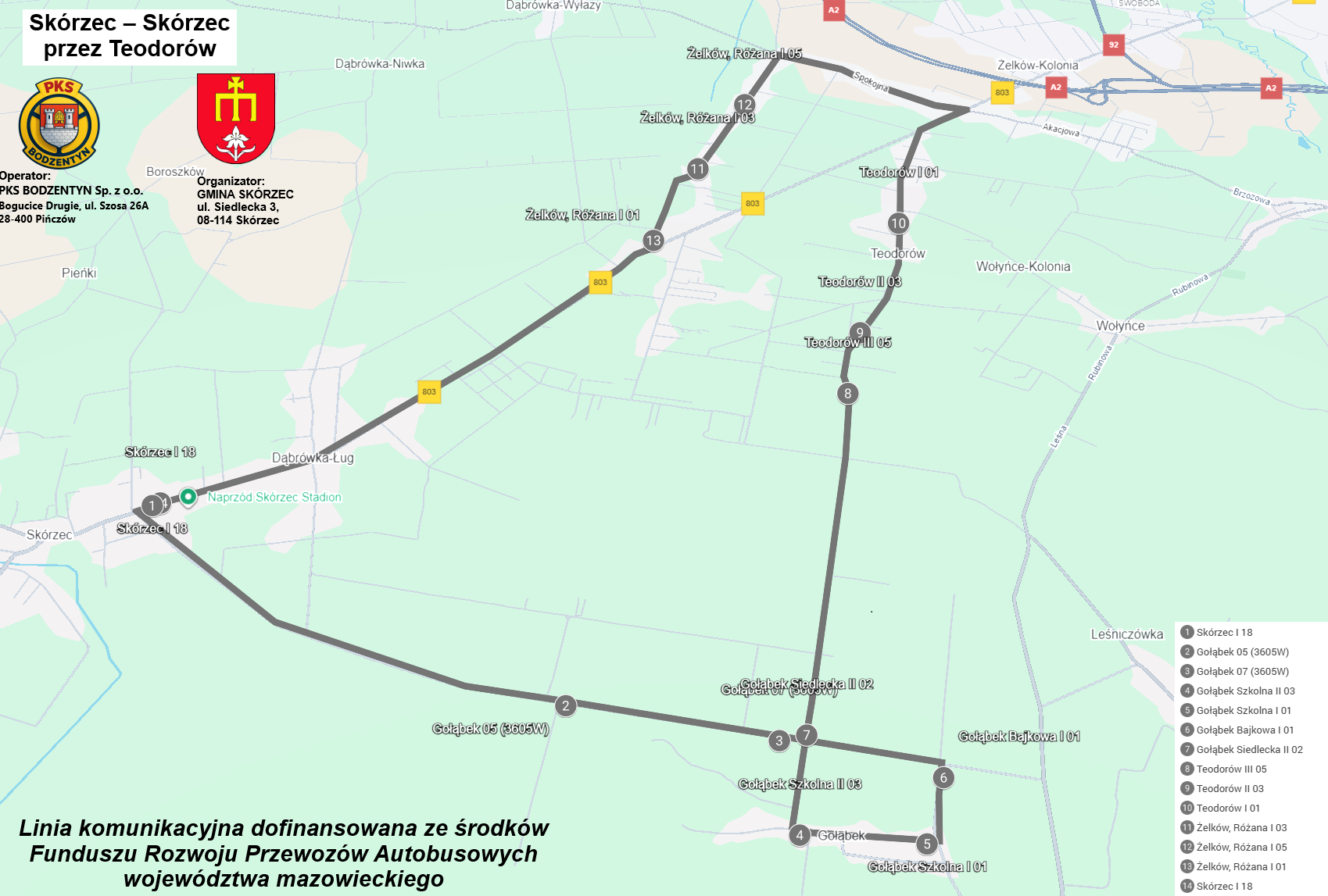 6.linia Skórzec - Skórzec przez Teodorów