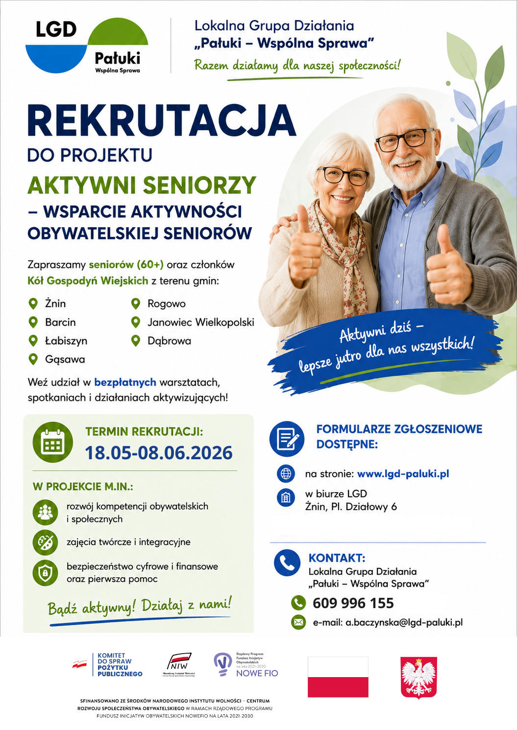 Aktywni seniorzy – wsparcie aktywności obywatelskiej seniorów