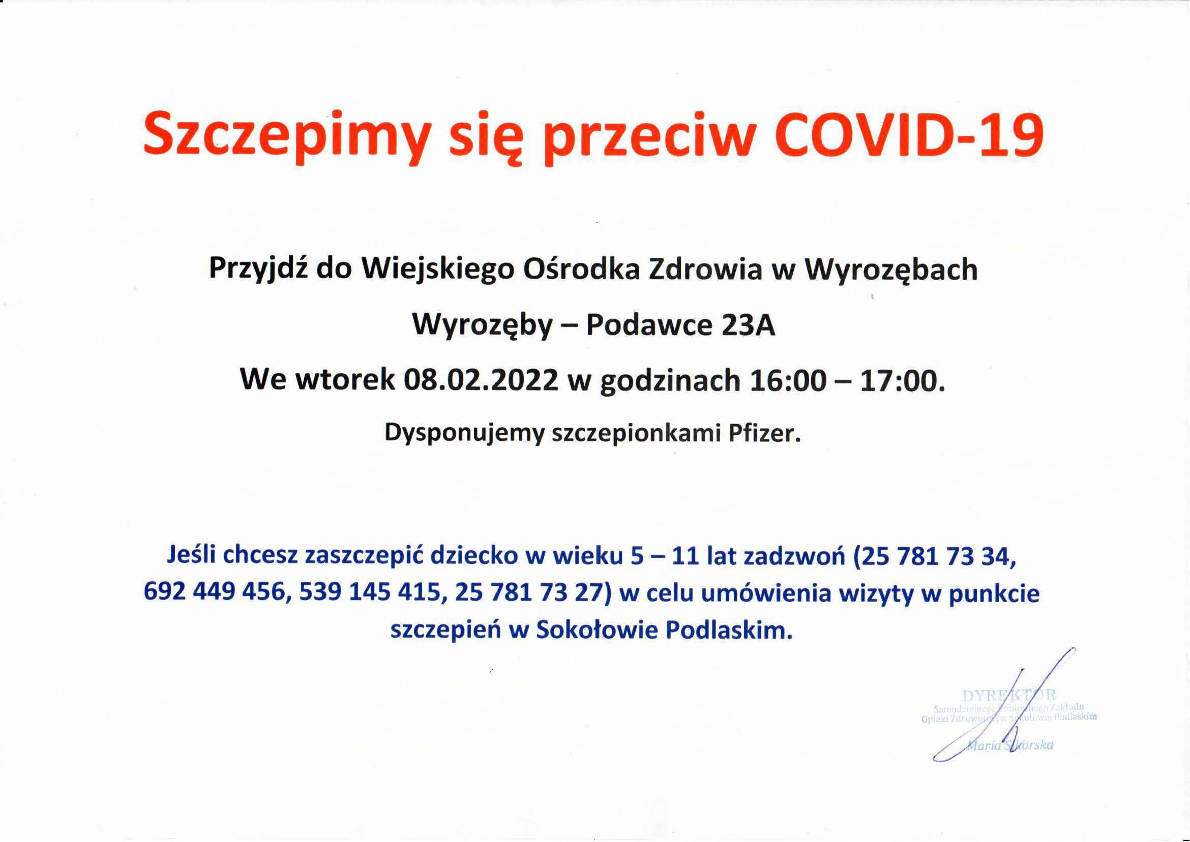 Szczepimy się w Wyrozębach