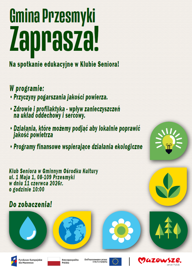 Plakat Mazowsze bez smogu