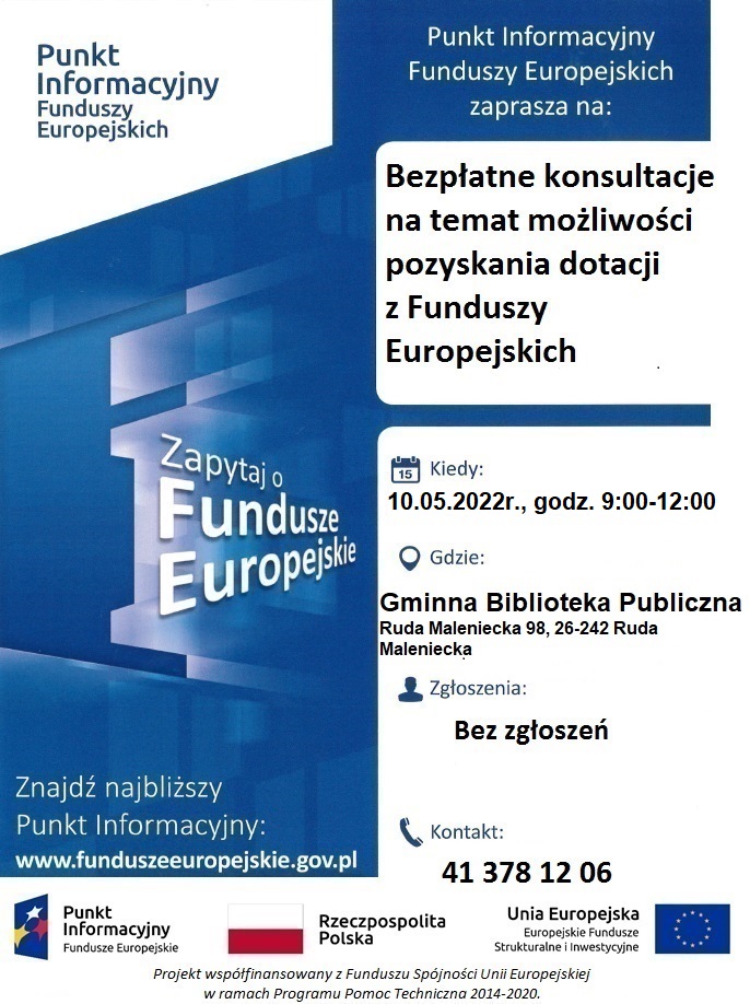 Fundusze Europejskie plakat