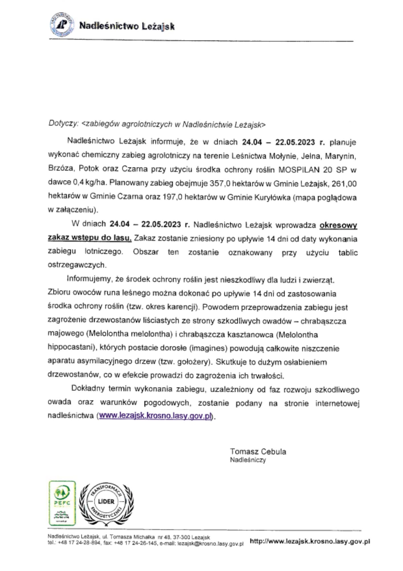 Nadleśnictwo Leżajsk