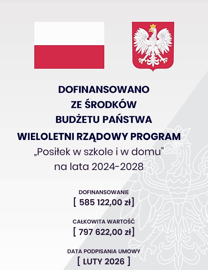 Plakat Posiłek w Szkole i w Domu 2026