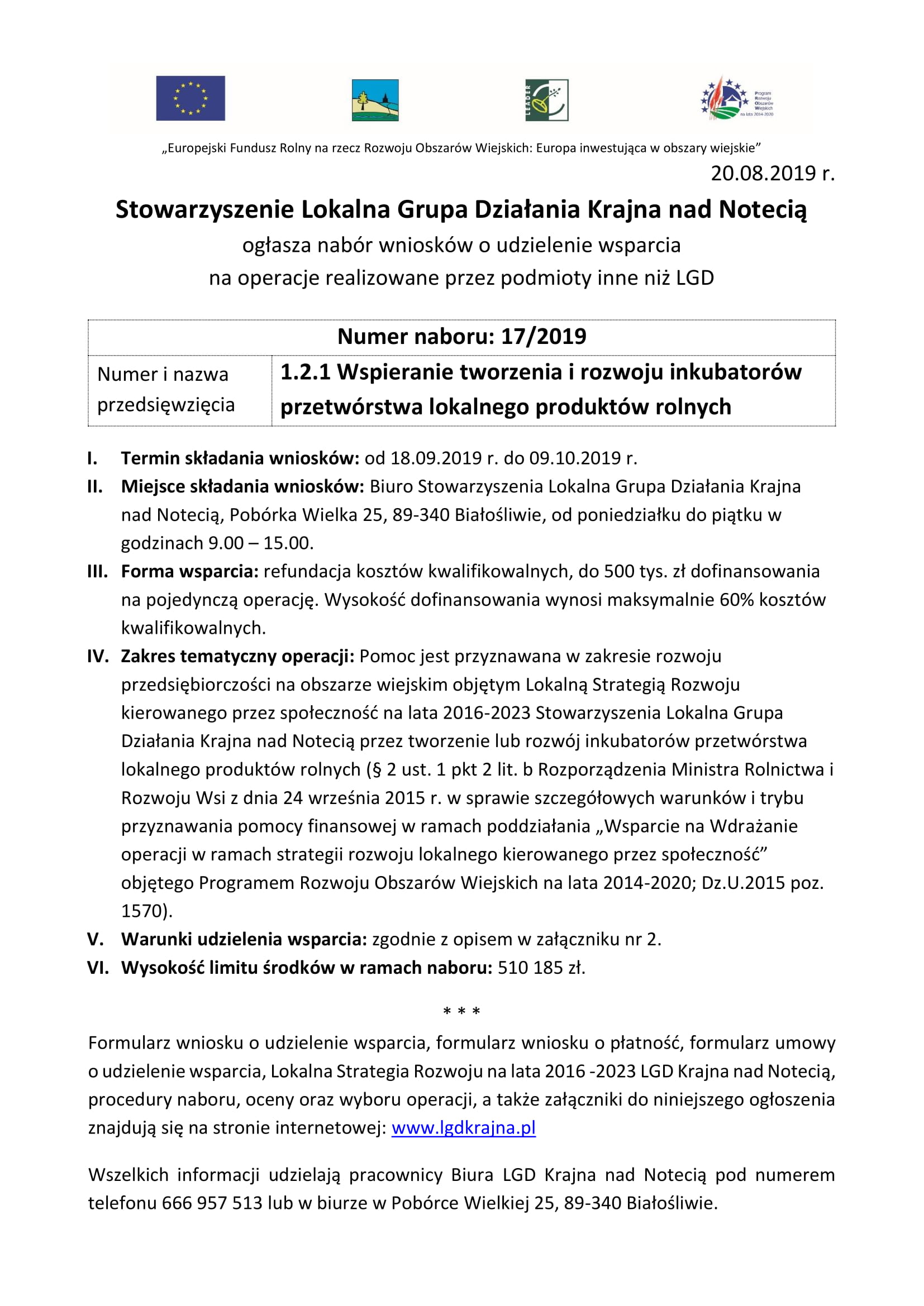 wniosek inkubator