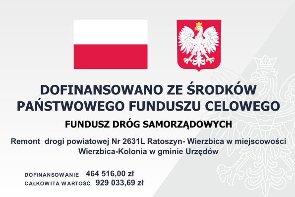Remont drogi powiatowej Nr 2631L Ratoszyn Wierzbica