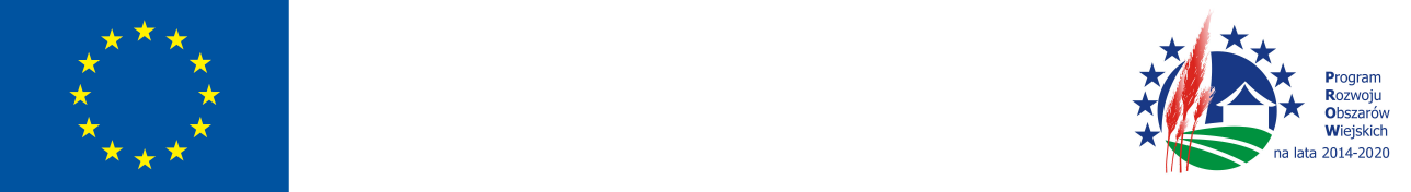 Flaga UE i logo Programu Rozwoju Obszarów Wiejskich na lata 2014-2020