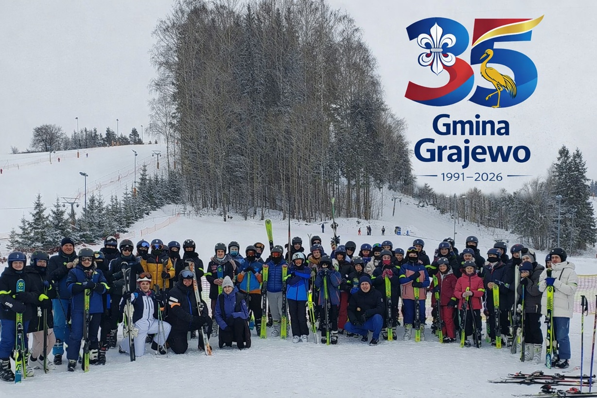 Młodzież z Gminy Grajewo na nartach
