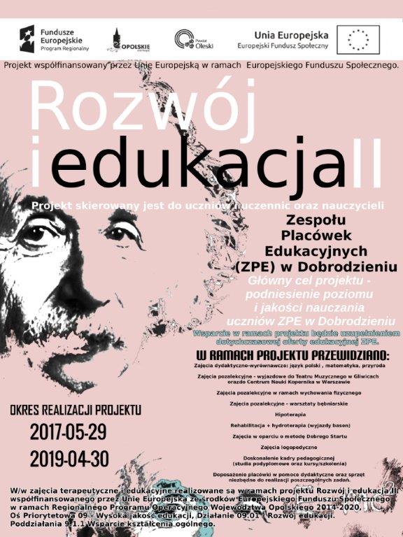 Plakat rozwój i edukacja