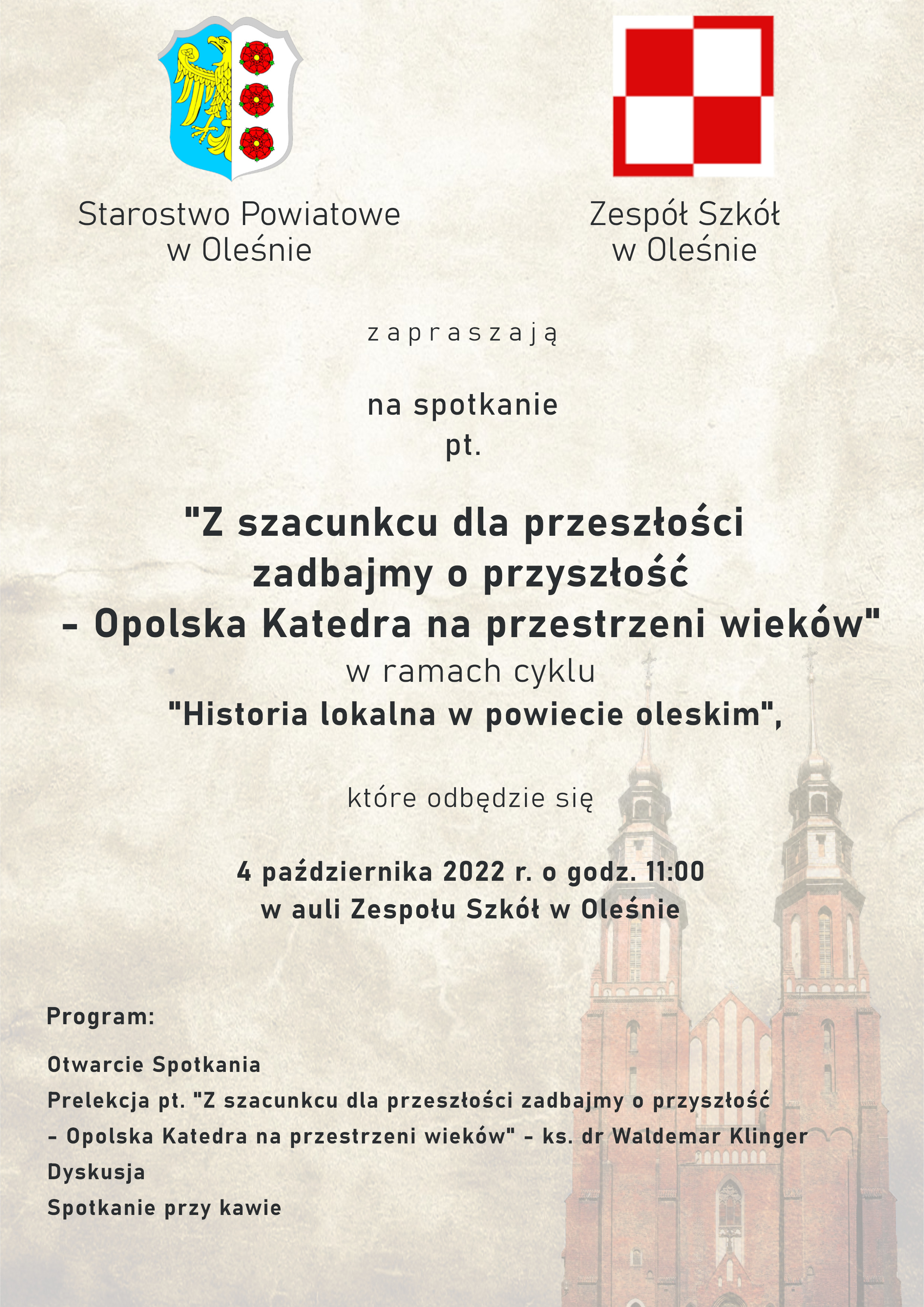 Plakat Historia lokalna w Powiecie Oleskim