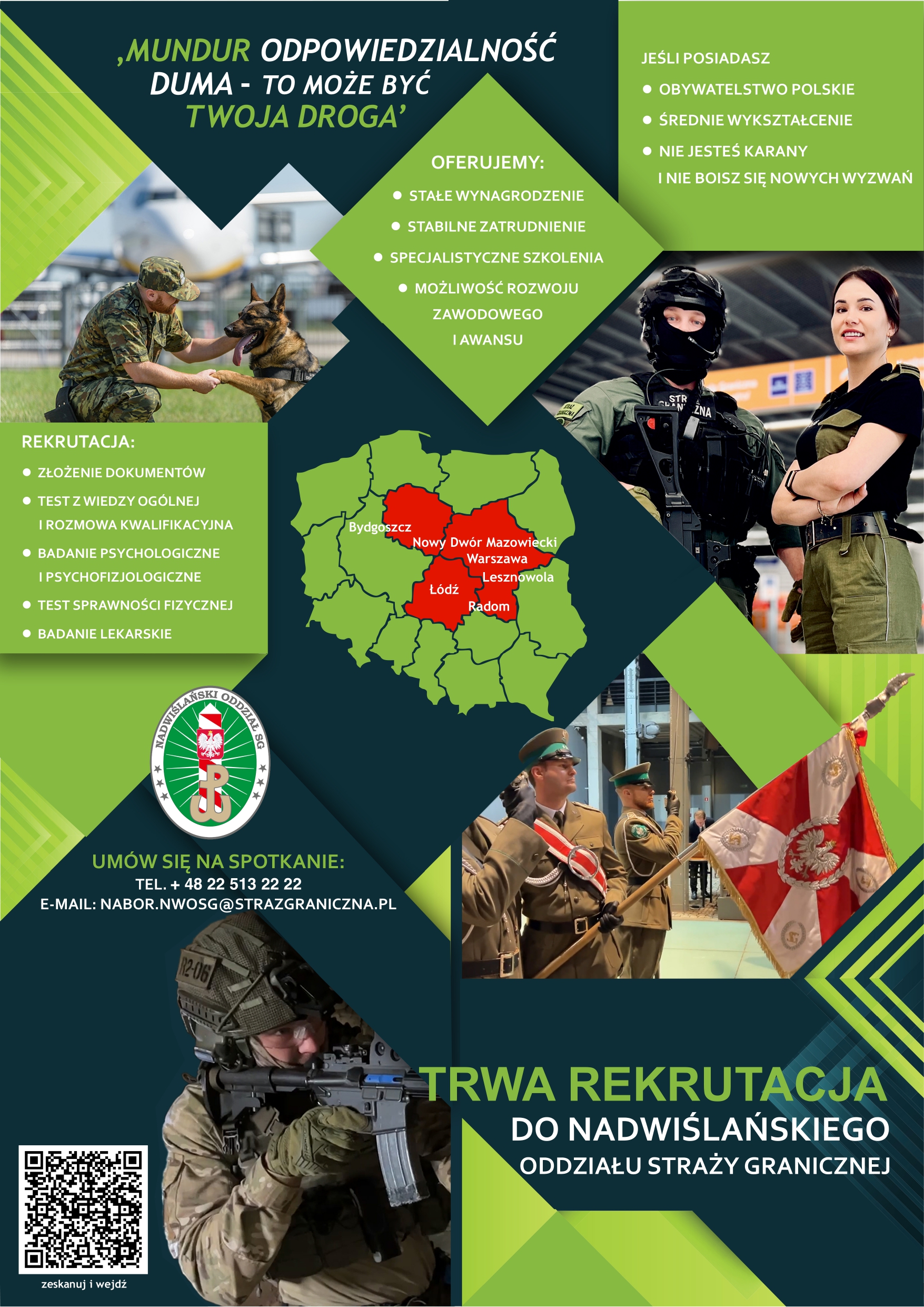 Nabór kandydatów do struktur Nadwiślańskiego Oddziału Straży Granicznej