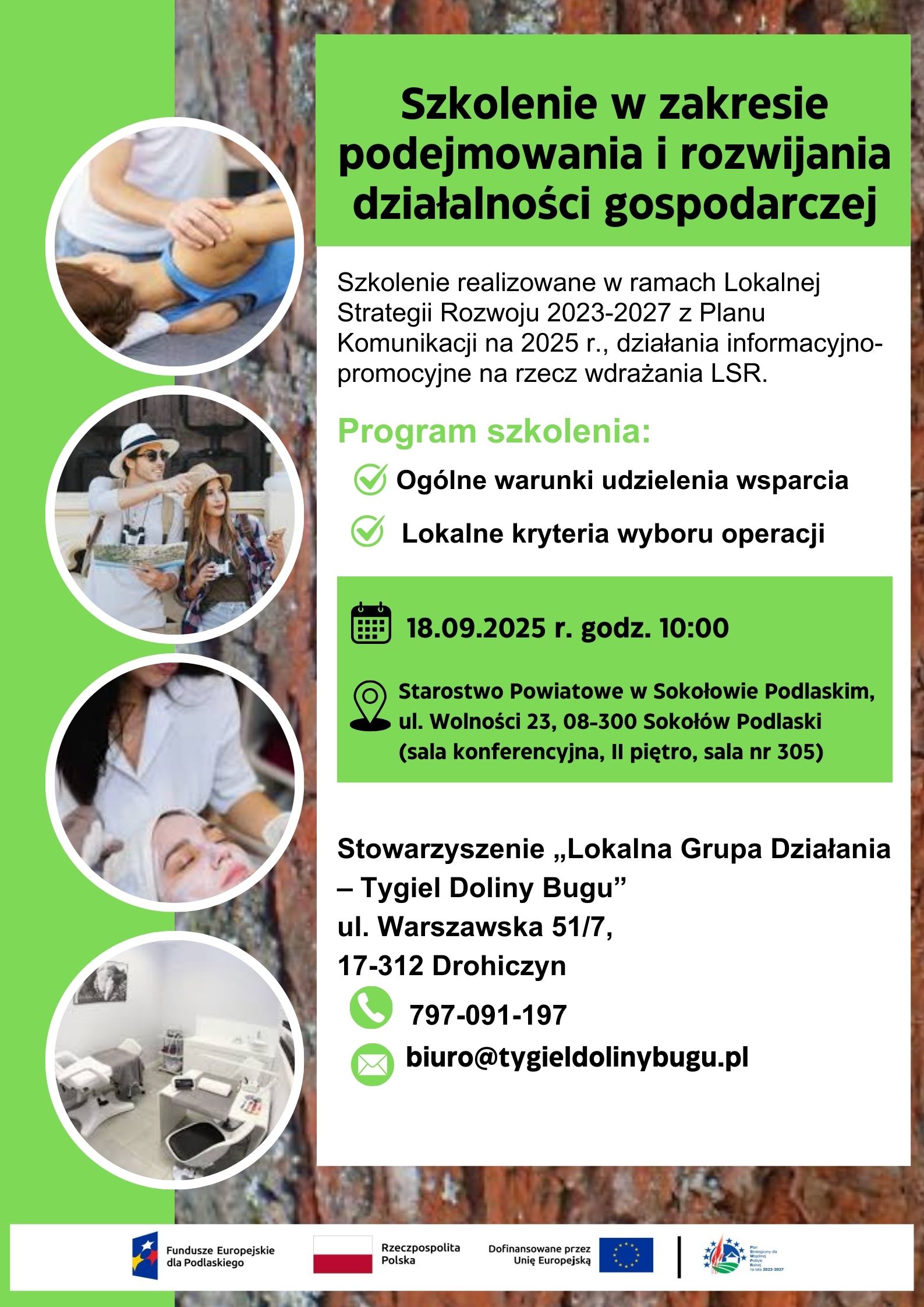 informacja o szkoleniu w zakresie podejmowania i rozwijania działalności gospodarczej- 18.09.2025. Szczegóły w treści informacji
